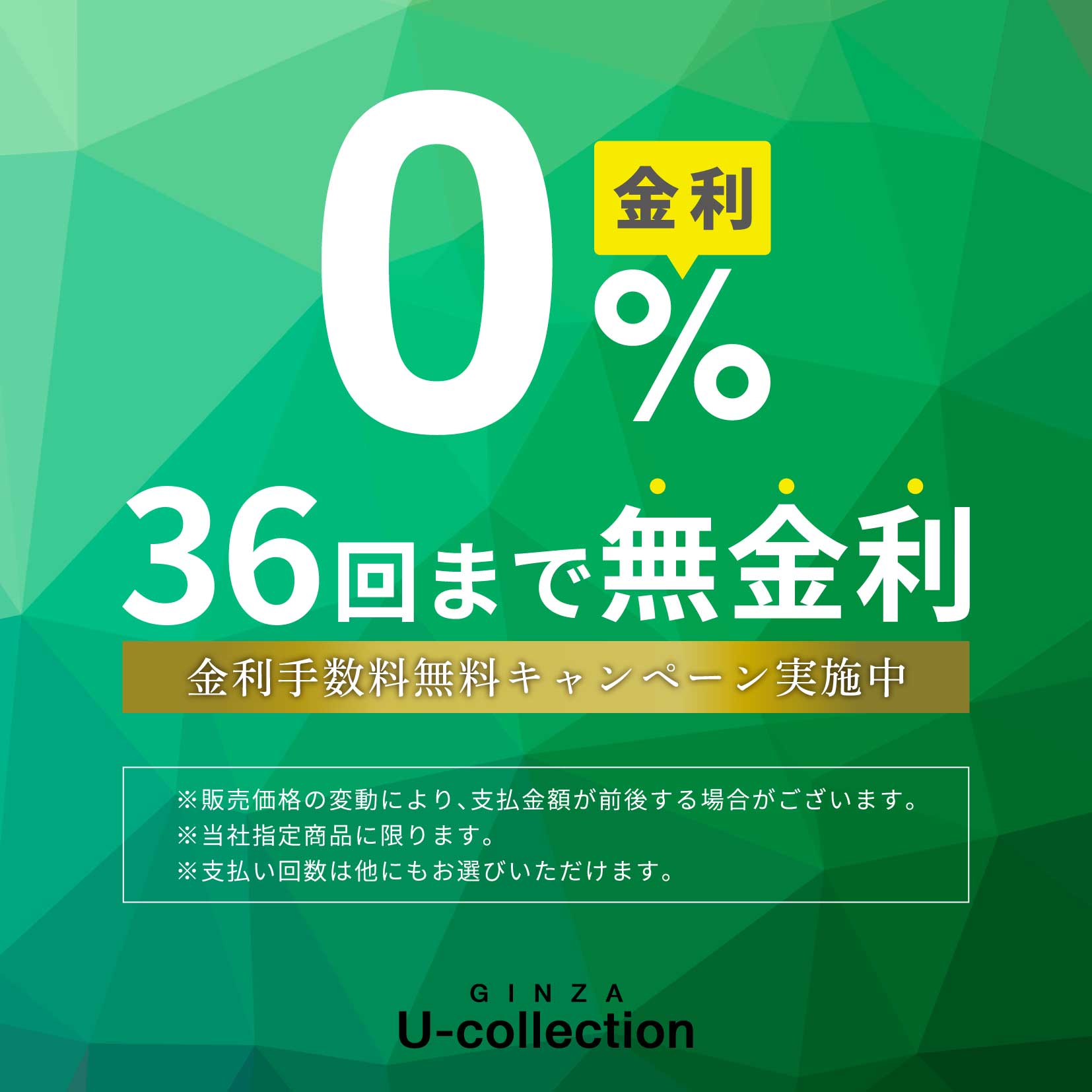 36回無金利キャンペーン実施中