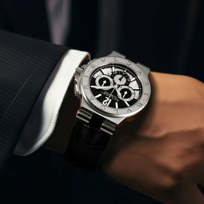 ブルガリ BVLGARI ディアゴノ メンズ 良品 箱・保証書 ブルガリ / BVLGARI ディアゴノ DG40SV ブラック メンズ 時計