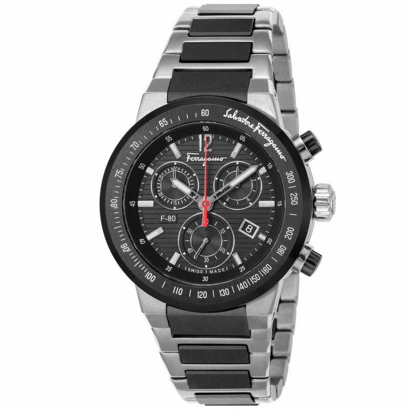 【電池交換済】フェラガモ Salvatore Ferragamo 腕時計 黒 電池交換済】フェラガモ Salvatore Ferragamo 腕時計 黒