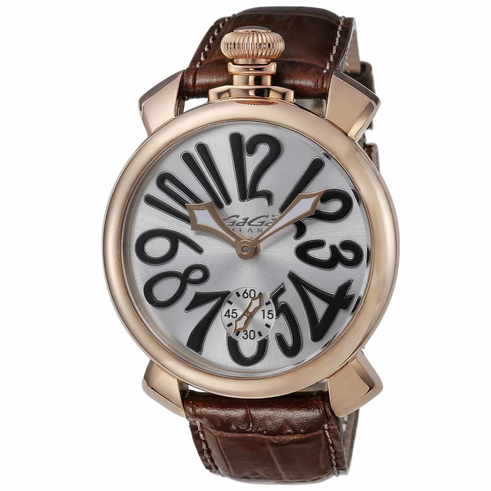 174 GaGaMILANO 箱付き マヌアーレ48 手巻き メンズ パープル（未使用 