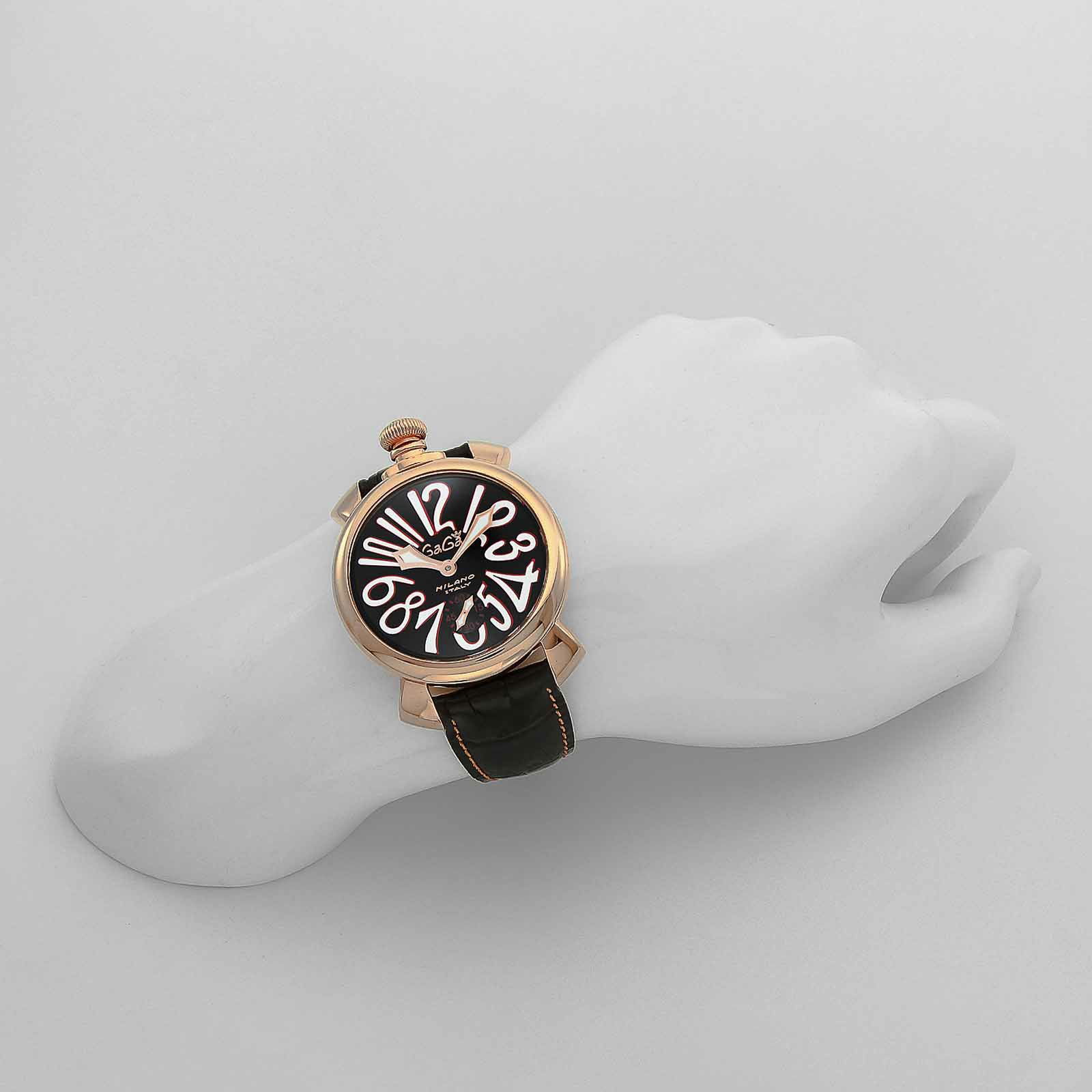 OUTLET：展示品】マヌアーレ 48MM / 5011.12S-BLK |ガガミラノ 