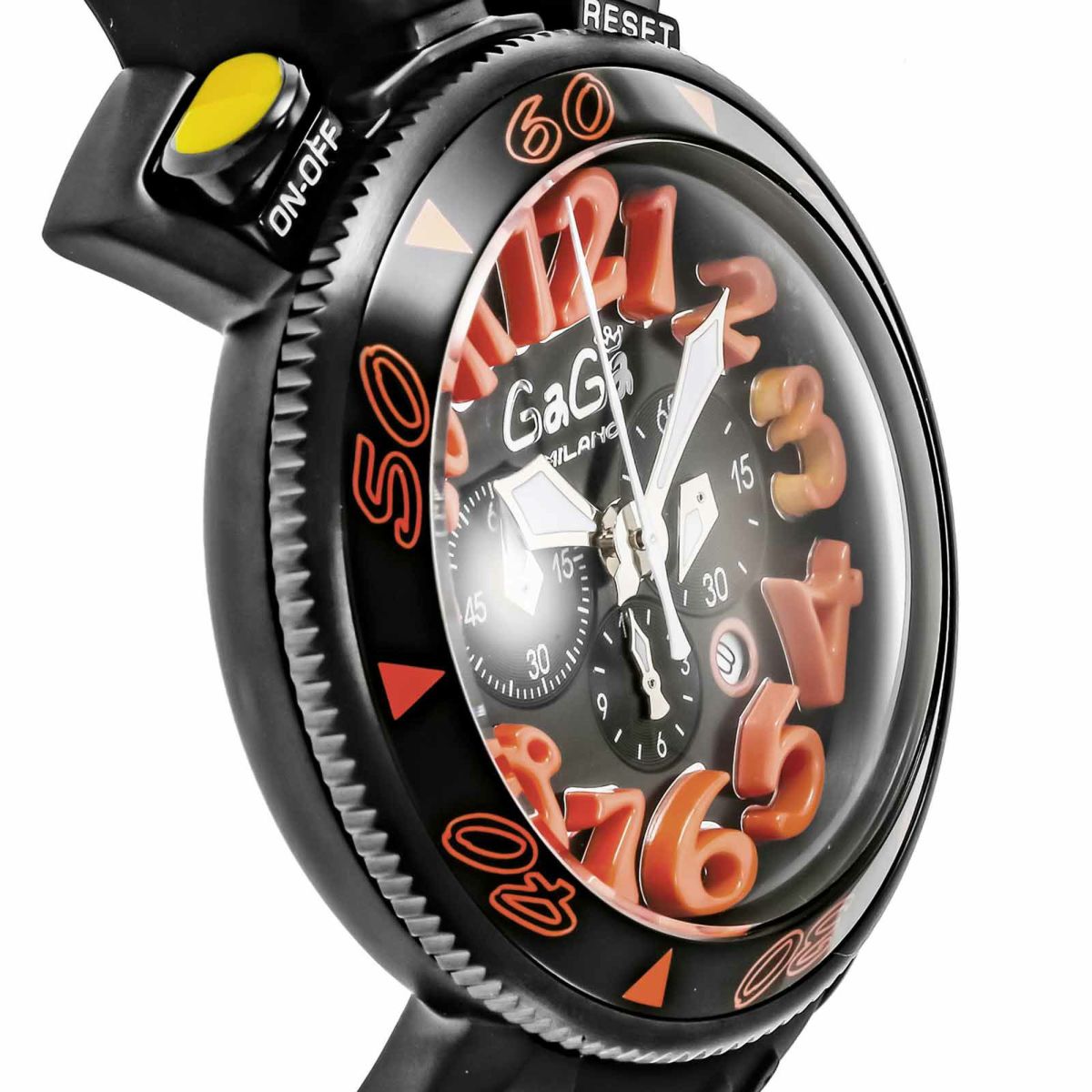 GaGaMILANO ガガミラノ 【OUTLET：展示品】クロノ 48MM / 6054.3-BLKRUBBER