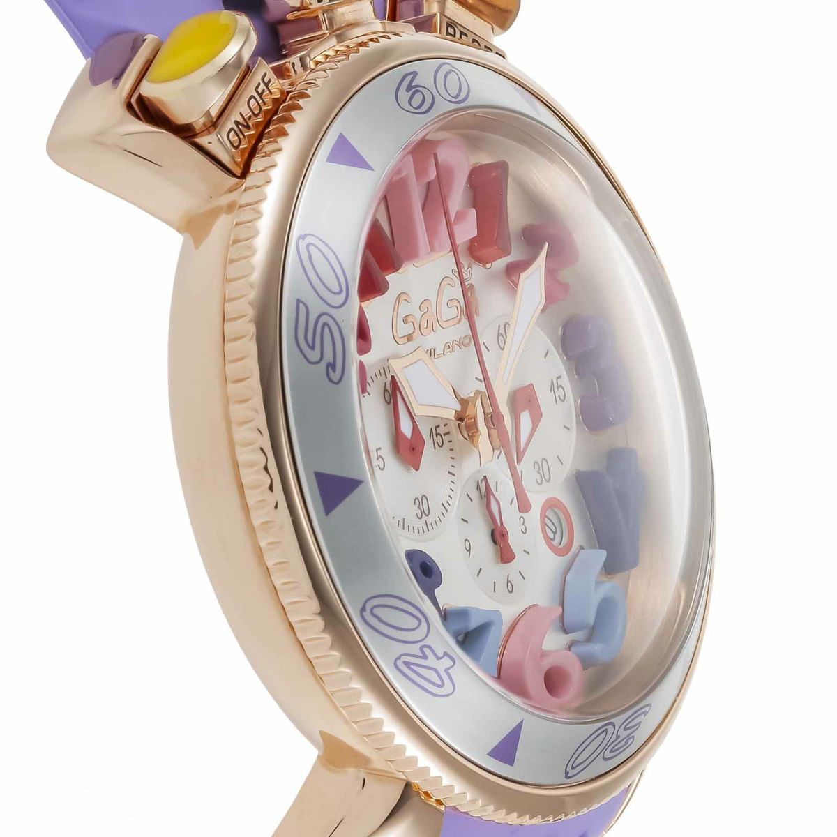 GaGaMILANO ガガミラノ 【OUTLET：展示品】クロノ 48MM / 6056.9-PURRUBBER