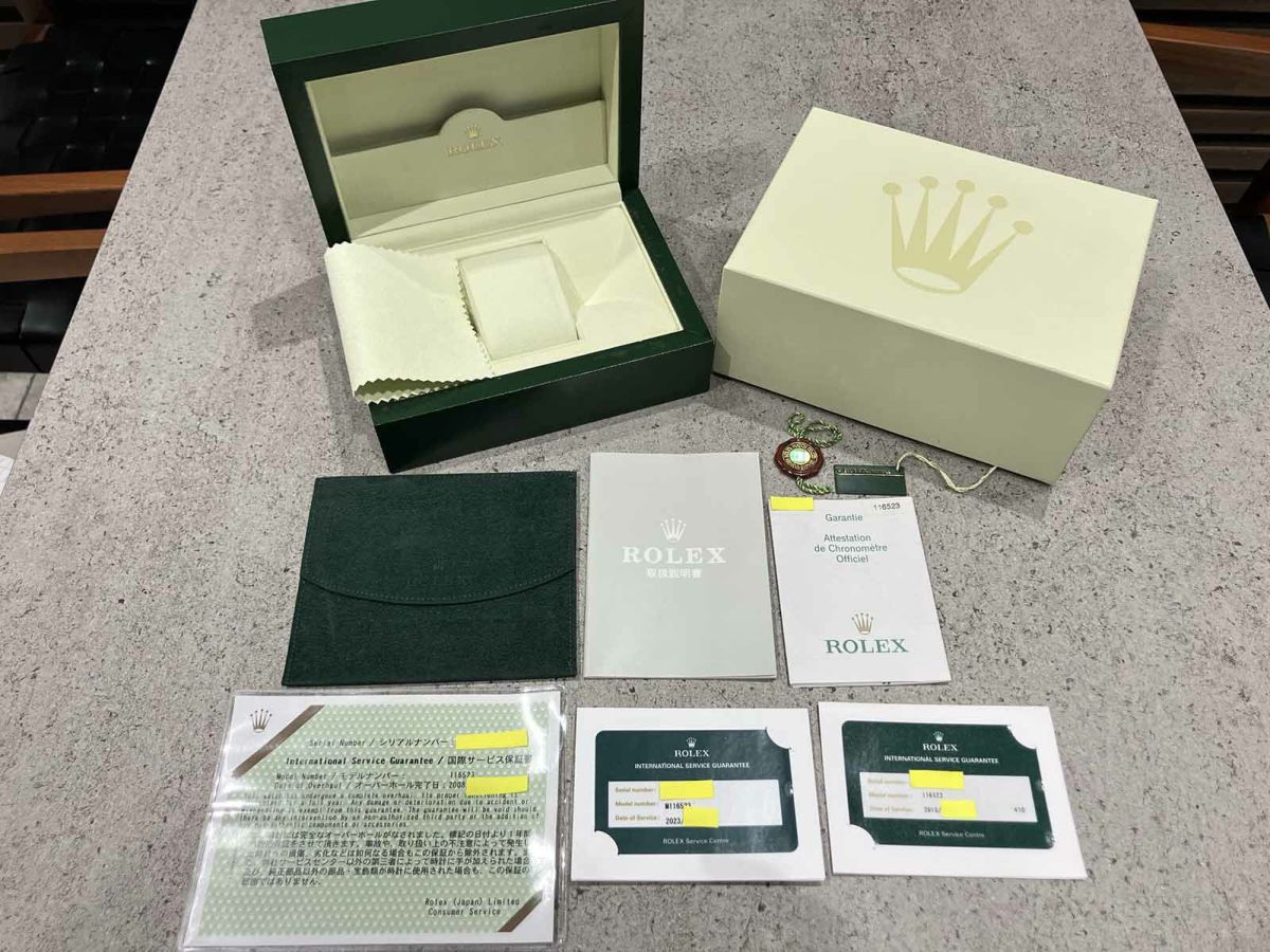 ROLEX ロレックス デイトナ / RX116523-2407-05（中古）<br>シリアル  F品番<br>保証書日付  2005年1月<br>(116523)