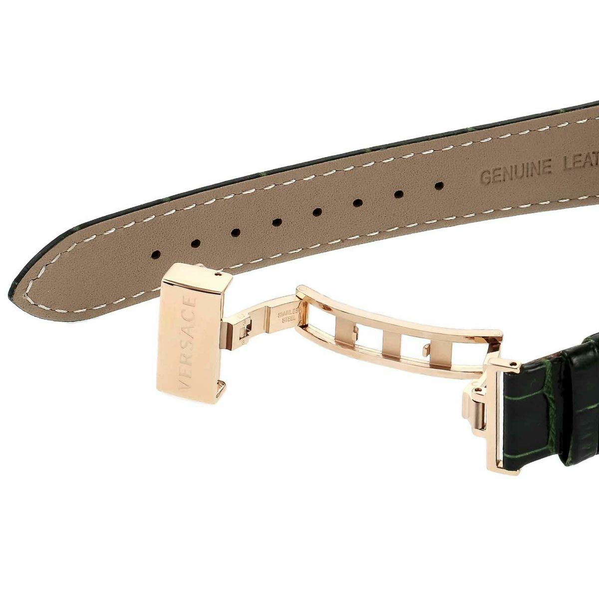 Versace ヴェルサーチェ 【OUTLET】ブイレース(V-RACE) クロノ / VERQ00420<br>微細な傷あり<br>付属品なし<br>（化粧箱なし/ベルト裏側に若干の着色有）