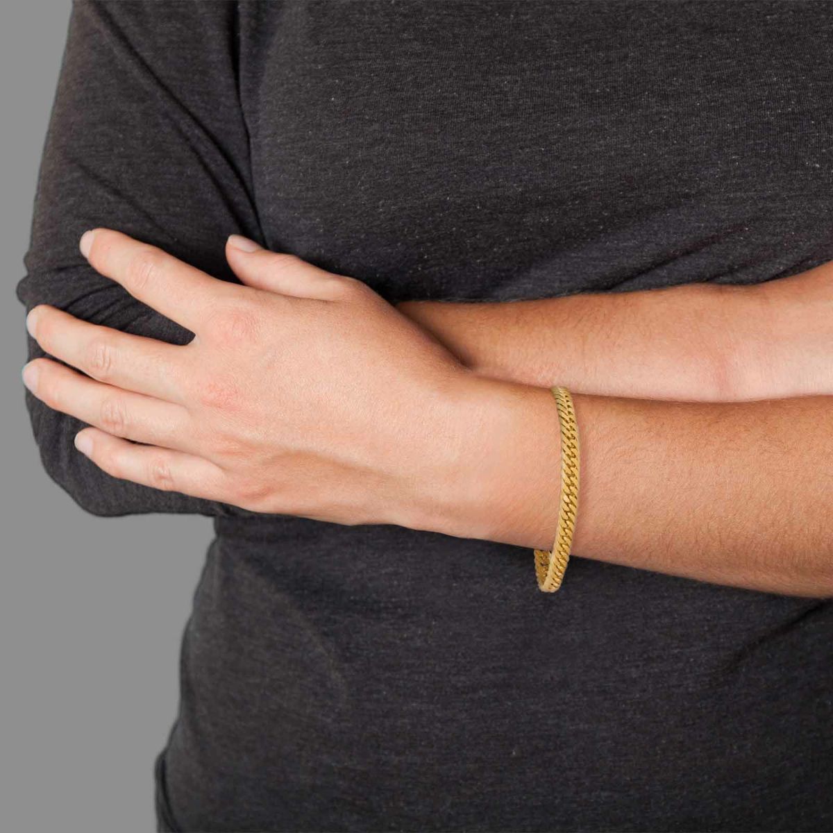 KIHEI 喜平<br>18金 イエローゴールド 6面ダブル 20cm 30g ブレスレット / KHI-K18-6W-20-30