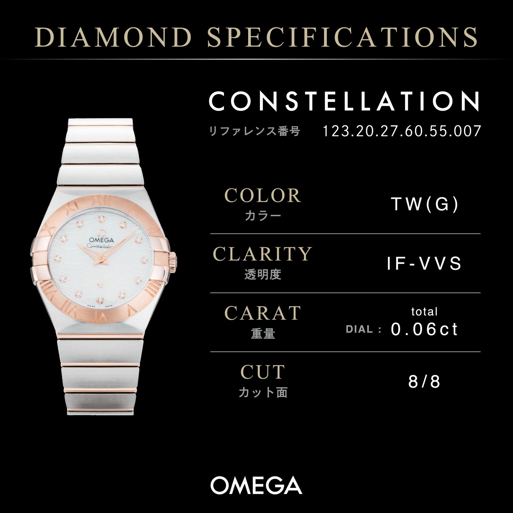 オメガ（OMEGA） > コンステレーション > Constellation / 123.20.27.60.55.007